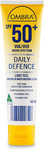 Ombra Daily Defence Light Feel Sunscreen Moisturiser SPF50+ 60ml, Lacura Q10 Daily SPF15 75ml $2 (Special Buys) @ ALDI