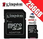 Kingston Canvas Select 256GB Micro SDXC $28.45 + $14.95 Delivery (Free with eBay Plus) @ Apus eBay