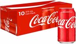 Coca-Cola Classic Soft Drink Multipack Cans, 10x 375ml $6.50 ($5.85 with S&S) + Delivery ($0 with Prime/ $39 Spend) @ Amazon AU