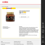 1/2 Price Coles 30% Hazelnut Spread (Palm-Oil-Free) 300g $2 @ Coles