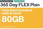 Kogan Mobile Prepaid: Small 365 FLEX Plan (80GB) $135 @ Kogan Mobile