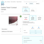 10% off Dailies Total 1 Contact Lenses + Free Upgrade to Express Delivery e.g. 90pk $100.79 @ Get2020