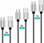 ShereshTech USB A to C Cable 5 Pack (1/1/2/2/3M) - $14.99 + Delivery ($0 with Prime/ $39 Spend) @ ShereshDesign via Amazon AU