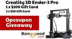 Creality 3D Ender-3 Pro + $200 Gift Code Giveaway from Banggood