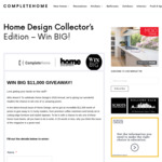 Win One of 11 Prizes Valued at $11,000 from Complete Home and Home Design Magazine