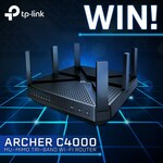 Win a TP-Link Archer C4000 Tri-Band Wi-Fi Router Worth $279 from PC Case Gear