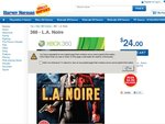 XBOX 360 LA Noir Game for $24.00 + $3.95 Delivery
