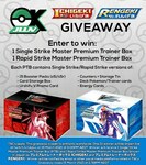 Win a Single Japanese Pokemon Card Strike Master and Rapid Strike Master Premium Trainer Box from okJLUV