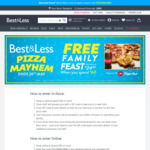 Free Pizza Hut Family Feast (Pickup) with $60+ Spend @ Best&Less