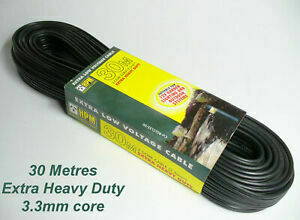 Heavy Duty 2.1mm core Low Voltage Garden Lighting Cable 30 metres 