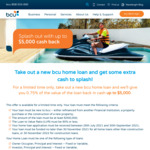 [NSW, QLD] 0.75% Cashback (Capped at $5,000) on New Loans @ bcu Home Loans