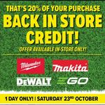 [QLD] Buy Any Outdoor Power Equipment in-Store & Get 20% of the Purchase Price Back as Store Credit @ Total Tools