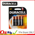 4PCs DURACELL AA Alkaline Battery 1 Per Costumer ONLY $1.98 Free Shipping