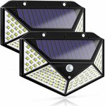 100 LED Motion Sensor Solar Security Light 2pack $13.90 + Delivery ($0 Prime/ $39 Spend) @ Findyouled Amazon AU