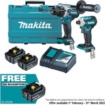 Makita 18V Brushless 2 Piece Combo Kit DLX2411T $591 C&C/ in-Store Only @ Bunnings Warehouse