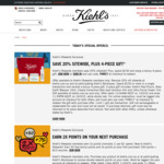 20% off Sitewide (Kiehl's Rewards Members Only), 4-Piece Gift with $150 Spend, $9.95 Delivery ($0 with $35 Order) @ Kiehl's