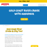 Aquaduck Gold Coast One Hour City and River Tour 20% off with Coupon + Surcharge : from $33.60 Adult, $25.60 Child