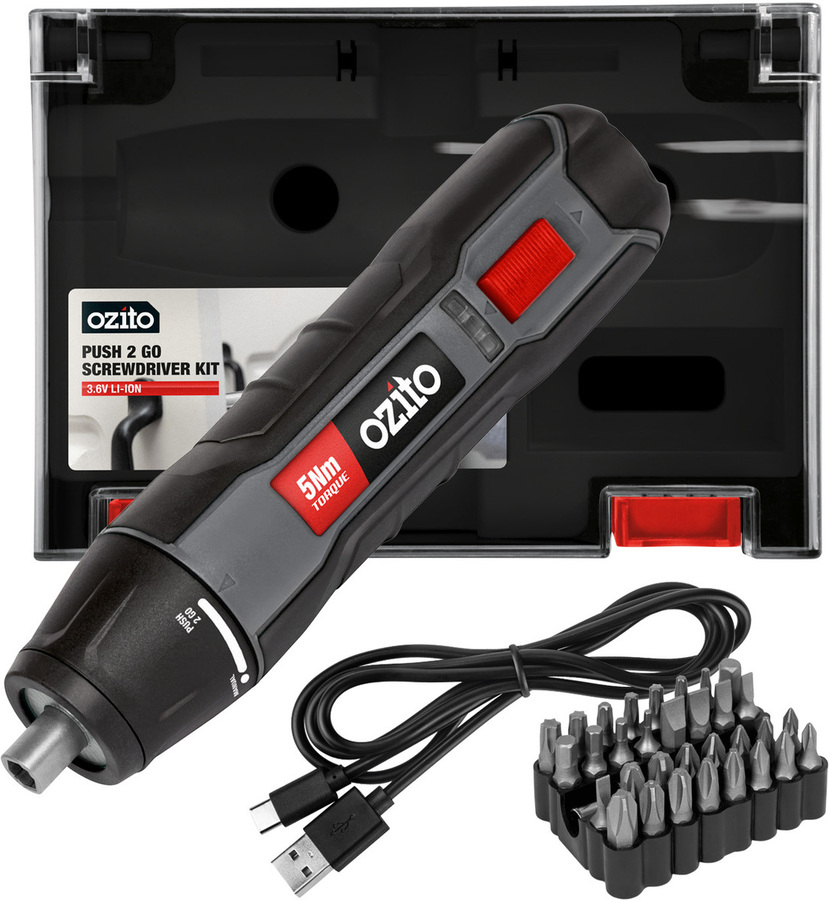 Ozito 3.6 v deals screwdriver