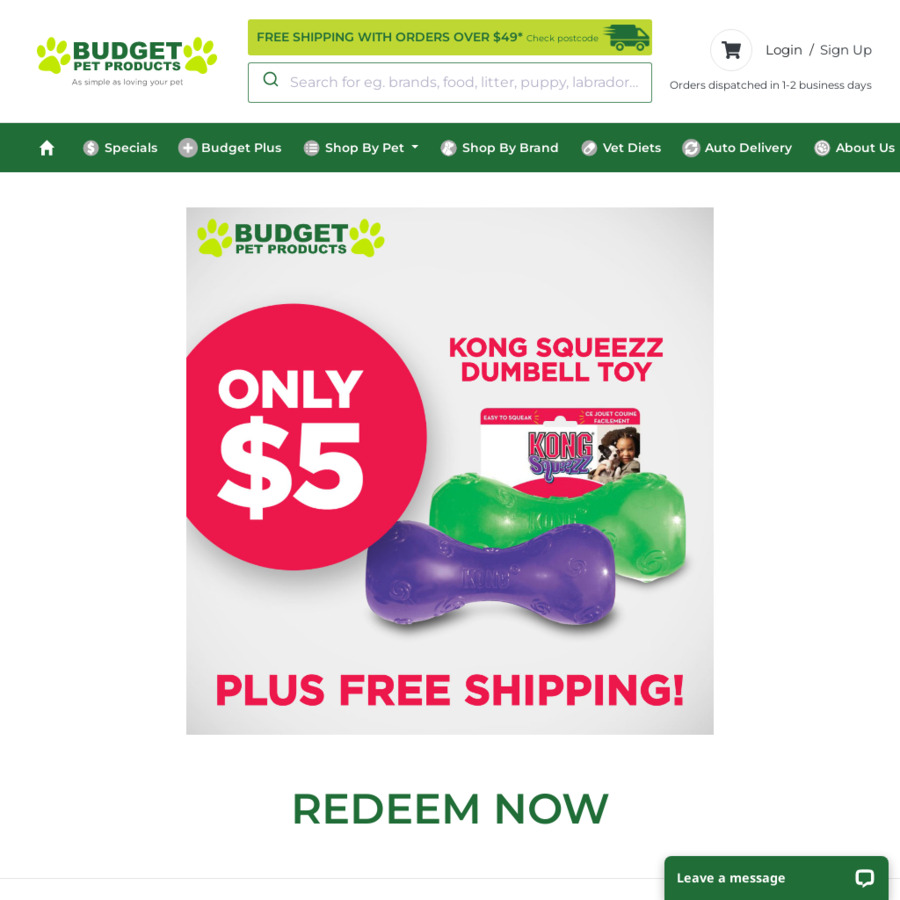 Budget pet best sale products login