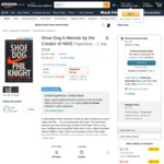 [Prime] Shoe Dog A Memoir by The Creator of NIKE $11.99 + Delivery ($0 with Prime/ $39 Spend) @ Amazon AU