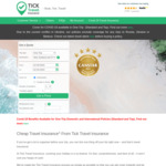 15% off Travel Insurance @ Tick Travel Insurance