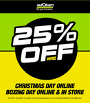 25% off in-Store & Online (Exclusions Apply) @ Autobarn