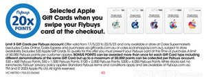 20x Flybuys Points with Apple Gift Card (Limit 50,000 Pts/Account, Excludes  $20 GC) @ Coles : r/OzBargain