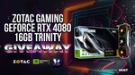 Win a ZOTAC GAMING GeForce RTX 4080 16GB AMP Extreme AIRO from Blue and Queenie