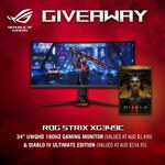 Win an ASUS ROG Strix XG349C 180hz Gaming Monitor Worth $1,499 and Diablo IV Ultimate Edition (PC) Worth $154.95 from ASUS