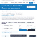 Certera SSL Wildcard Certificate $19.99/Year
