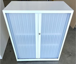 [VIC, Pre Owned] White Tambour (No Keys) L: 900mm $75 Pickup Only @ Sustainable Office Solutions, Sunshine West