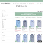 Van Heusen Shirts - 4 for $100 + Free Delivery, & 50% off Storewide @ Van Heusen