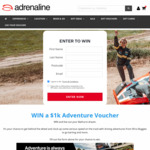 Win a $1,000 Adventure Voucher from Adrenaline