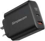 Simplecom CU265 Dual Port PD 65W Gan Fast Charger USB-C+USB-A, $26 + Del ($0 VIC/SYD/ADL C&C/ in-Store) + Surcharge @ Centre Com
