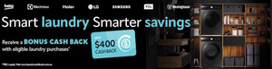 Receive $50~$400 Cashback on Purchases of Selected Laundry Appliances @ Select Retailers via NARTA