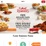 Free Chips (No Min Spend) 1st Order, Free Double Bondi Burger ($5 Min Spend) 2nd Order (New Signups) @ Oporto Flame Rewards