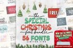 The Special Christmas Font Bundle (56 Fonts) - Free (Valued $921) @ Creative Fabrica