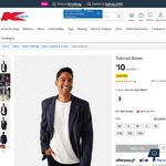 Men’s Tailored Blazer $10 (Was $40)  + Delivery ($0 OnePass/ $65 Order) @ Kmart