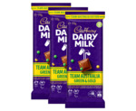 3x Cadbury Dairy Milk Team Australia Green & Gold Chocolate 170g $10.98 + Delivery ($0 with OnePass) @ Catch