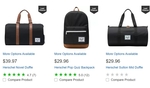 Herschel Sutton Mid Duffle or Pop Quiz Backpack Navy $29.96, Novel Duffle Navy $39.97 Delivered @ Costco (Membership Required)