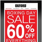 Oxford Boxing Day Sale 60% off Everything!