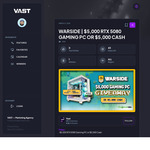 Win a US$5,000 RTX 5080 Gaming PC or US$5,000 Cash from Vast + Warside