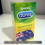 Durex 12 Pack 'Stand Proud' Bogan Condoms $3.35 (Coles Brunswick VIC Possibly Others)
