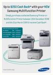 Samsung Multifunction Printer Cash Back