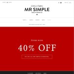 40% off Storewide Inc Herschel - Mr Simple - (Free Shipping 2+ Items, or $10)