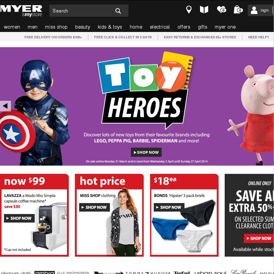 Myer 20 and 10 OFF Coupon Voucher (Min 10 Spend) OzBargain