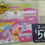 2 X Boxes of Huggies Nappies $50 @ Foodworks