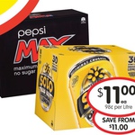 HALF PRICE Pepsi or Schweppes 30pk Can Varieties $11 @ IGA QLD Only + More
