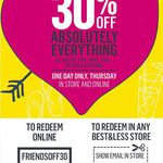 30% off Everything at Best & Less Tomorrow Only