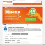 Amaysim 50% off Unlimited $22.50 First Month Unlimited Calls + 5GB Data New Custs Get $10 Extra